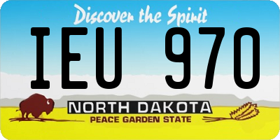 ND license plate IEU970