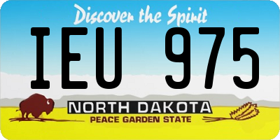 ND license plate IEU975