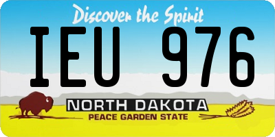 ND license plate IEU976