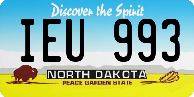 ND license plate IEU993