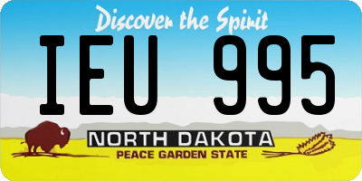 ND license plate IEU995