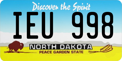 ND license plate IEU998