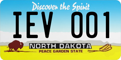 ND license plate IEV001