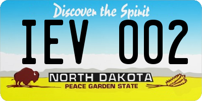 ND license plate IEV002