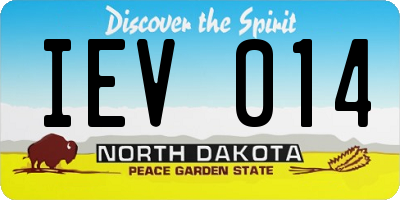 ND license plate IEV014
