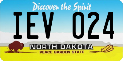 ND license plate IEV024