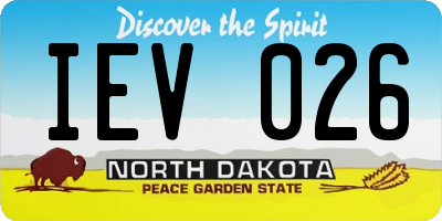 ND license plate IEV026