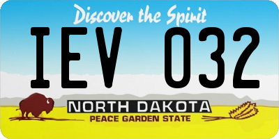 ND license plate IEV032