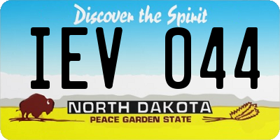 ND license plate IEV044