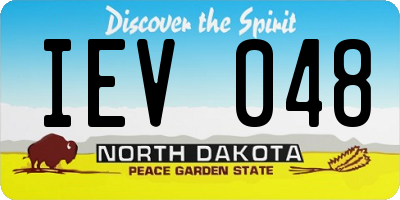 ND license plate IEV048