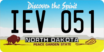 ND license plate IEV051