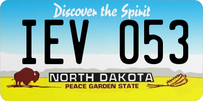 ND license plate IEV053