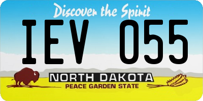 ND license plate IEV055