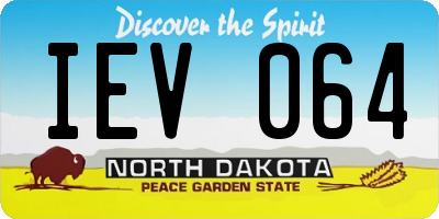 ND license plate IEV064