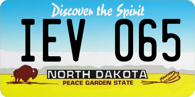 ND license plate IEV065