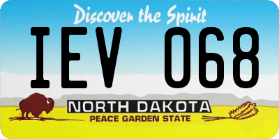 ND license plate IEV068