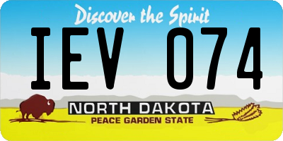 ND license plate IEV074
