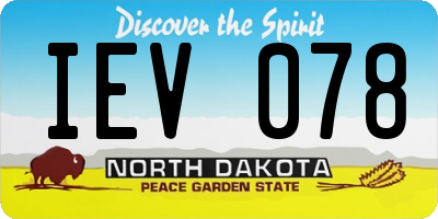 ND license plate IEV078