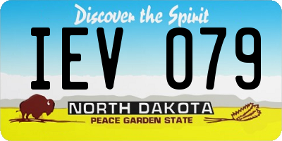 ND license plate IEV079