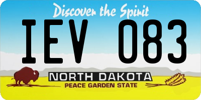 ND license plate IEV083