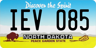 ND license plate IEV085