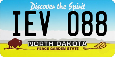 ND license plate IEV088