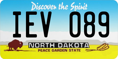 ND license plate IEV089