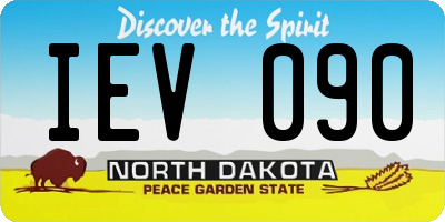 ND license plate IEV090