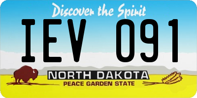 ND license plate IEV091