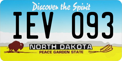 ND license plate IEV093