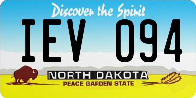 ND license plate IEV094