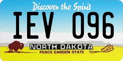 ND license plate IEV096