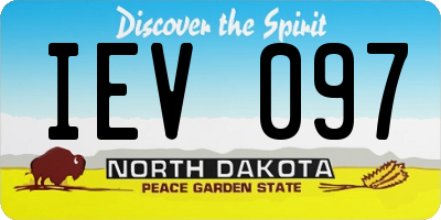 ND license plate IEV097