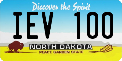 ND license plate IEV100