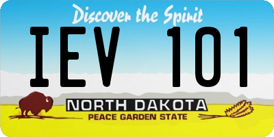 ND license plate IEV101