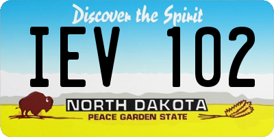 ND license plate IEV102
