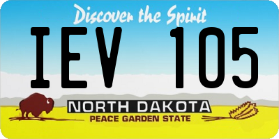 ND license plate IEV105