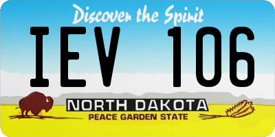 ND license plate IEV106