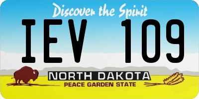 ND license plate IEV109