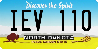 ND license plate IEV110