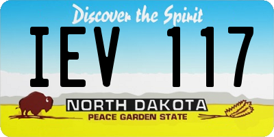 ND license plate IEV117
