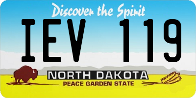 ND license plate IEV119