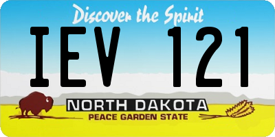 ND license plate IEV121