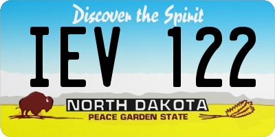 ND license plate IEV122