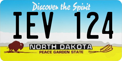 ND license plate IEV124