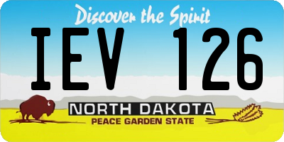 ND license plate IEV126