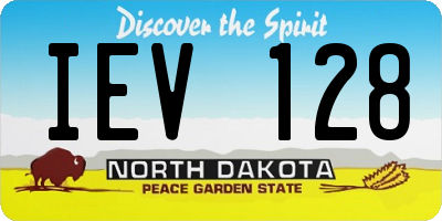 ND license plate IEV128