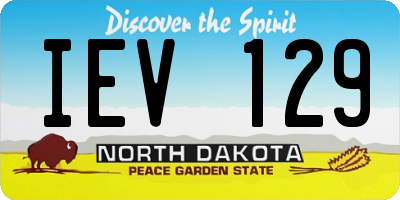 ND license plate IEV129