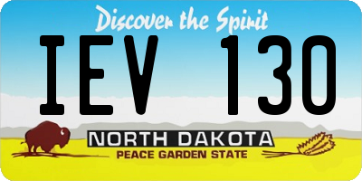 ND license plate IEV130
