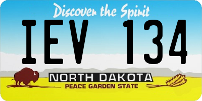 ND license plate IEV134